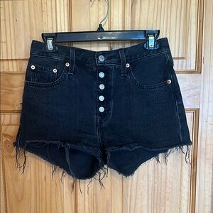 Levi’s 501 black denim shorts